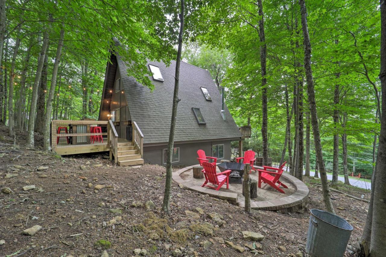 A-Frame Cabin With Hot Tub 1 Mi To Beech Mountain! Buitenkant foto