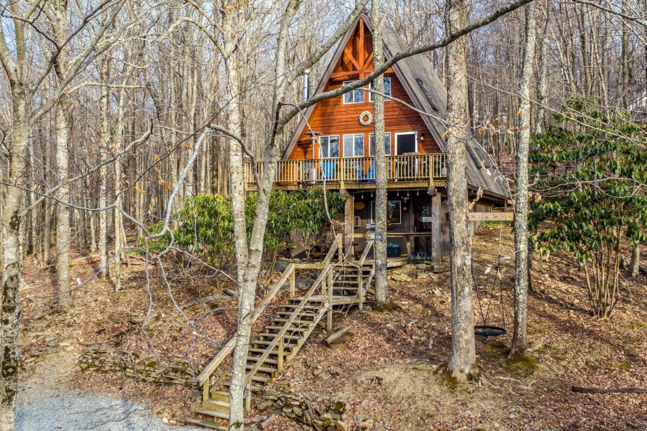 A-Frame Cabin With Hot Tub 1 Mi To Beech Mountain! Buitenkant foto